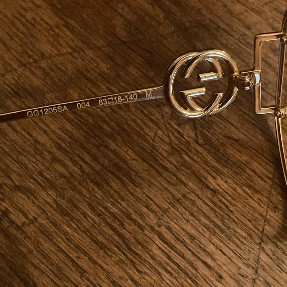 Gucci GG Gold-Gold-Pink Sunglasses Full Inclusion NWT - Picture 7 of 12
